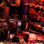 Boiler room maintenance area.