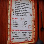 Shrek stand menu