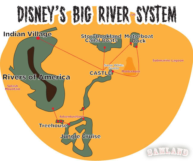 Disneyland, Disneyland&#8217;s Big River System and Private Places