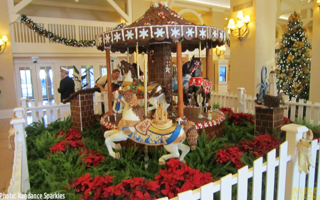 disney beach club christmas, Gingerbread Carousel and Holiday Goodies of Disney World’s Beach Club Resort