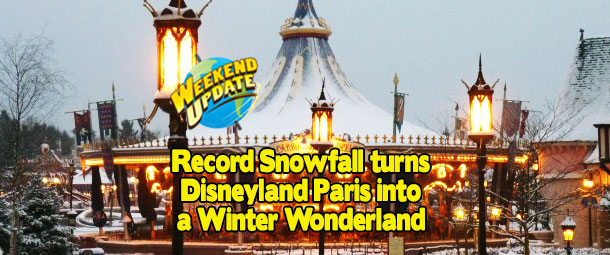 Record Snowfall Turns Disneyland Paris into a Winter Wonderland