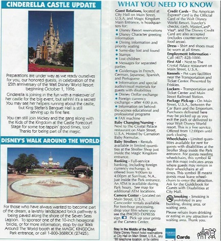 mk4 magic kingdom, X Marks The Spot: 1996 Magic Kingdom Park Map