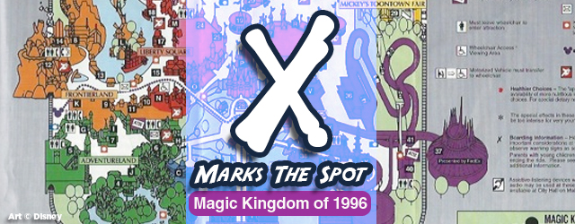 X Marks The Spot: 1996 Magic Kingdom Park Map