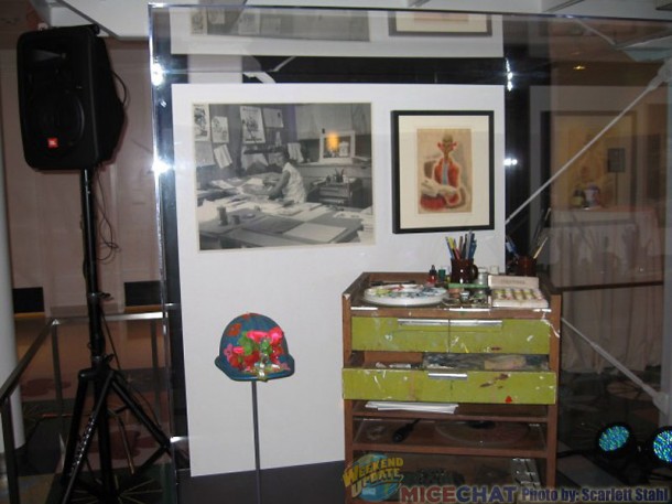 Mary Blair's work bench donated by her nieces, Maggie Richardson and Jeanne Chamberlain to the WDF Museum.