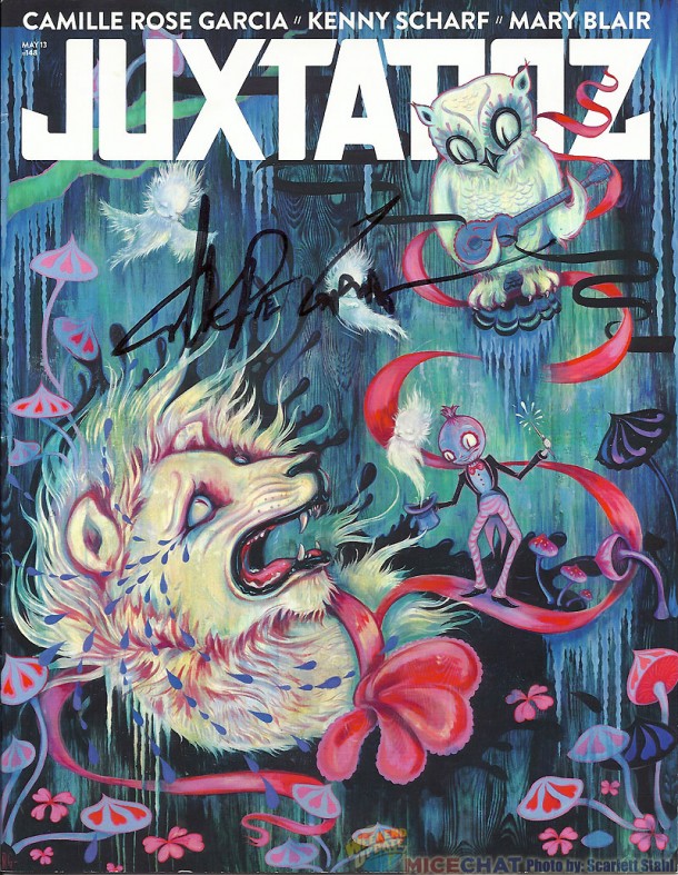 Juxtapoz, which was given at the Art premiere and was autographed by Camille Rose Garcia.