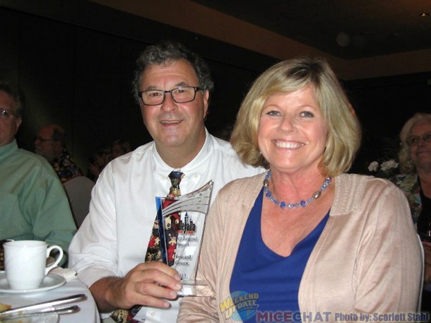 Howard Green with his wife, Steinunn and his DFC award