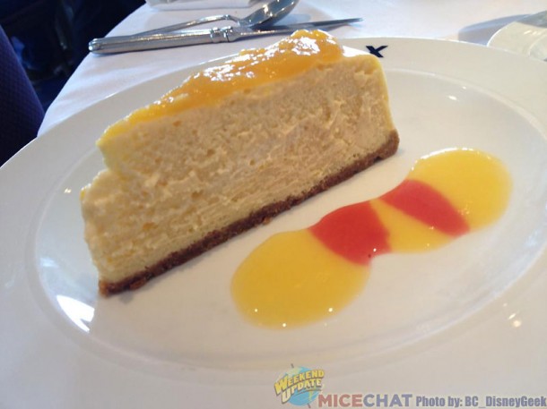 Mango cheesecake.