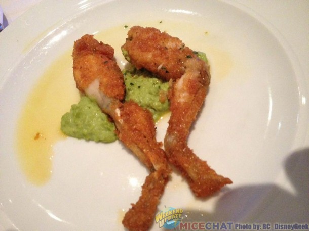 Crispy frog legs.