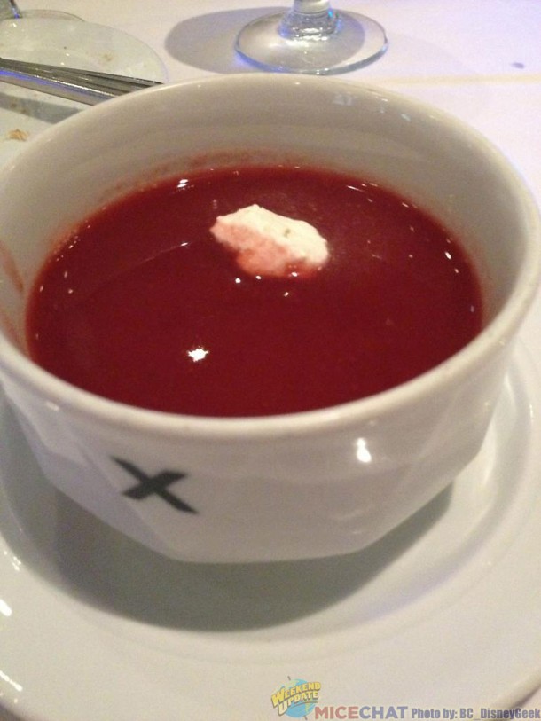 Strawberry soup.