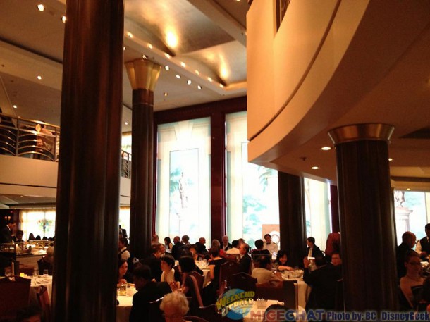 The main restaurant on board.