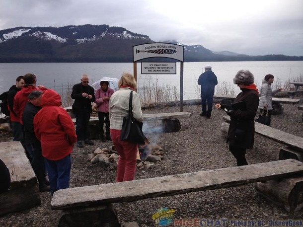 We were given wood chips when disembarking for throwing into the fire.