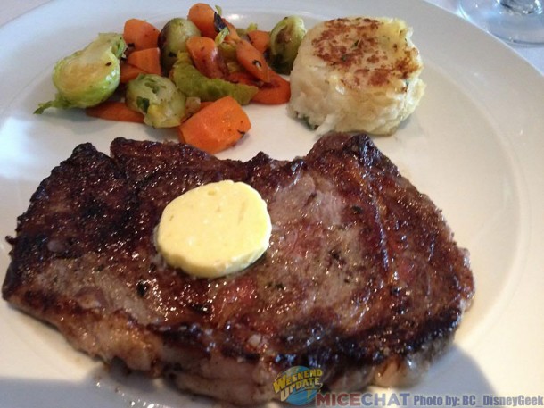 Grilled rib eye.