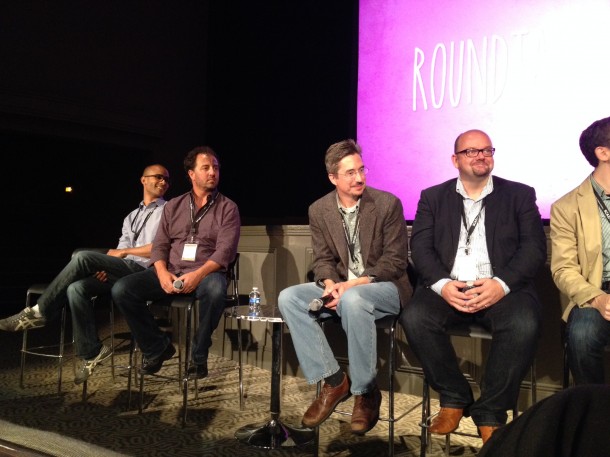 Asa Kalama, Chris Conte, Mark Gilicinski, and David Gray at the Technology Roundtable 