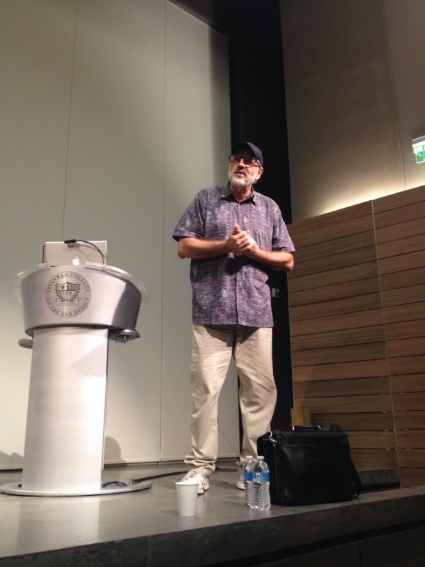 George Head addresses the audience
