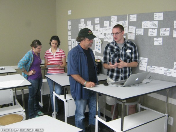 Rick Rothschild speaks with Themed Entertainment Students in SCAD's Crites Hall
