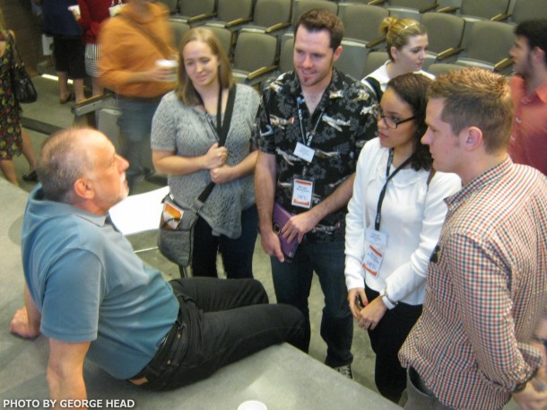Phil Hettema talks with SCAD students