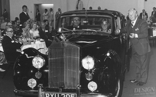 Bob Gurr accepting a Rolls~Royce Club national award  
