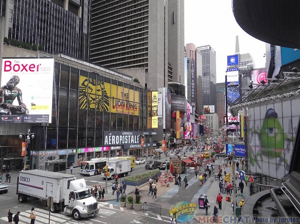 View of Toys R Us and The Minskoff Theatre