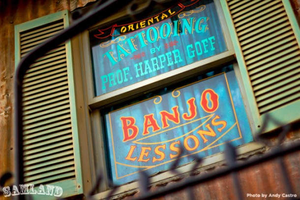 Imagineer Harper Goff's window in Adventureland