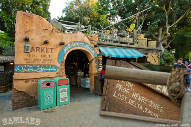 You might see Indiana Jones' name pop up around Adventureland's Tropical Imports snack shop