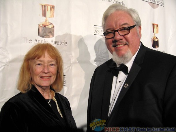 Scarlett Stahl and Tom Sito...Tom's lovely wife, Pat, arrived later.