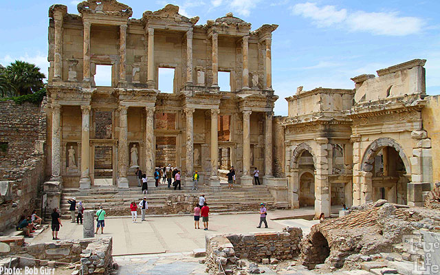Ephesus has a dramatic library still standing