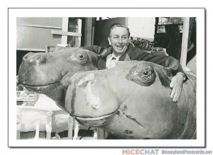 "Walt Disney had wanted real animals in his Jungle Cruise at Disneyland park, but realized that they would be sleeping much of the day. So instead he created mechanical animals, forerunners of his eventual sophisticated Audio-Animatronics figures."