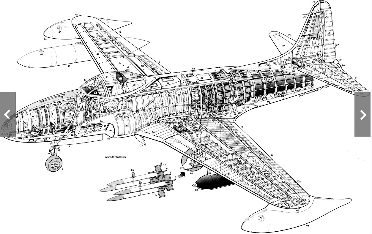 P-80 Cutaway Drawing