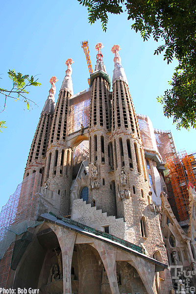 One of the many towers of the La Sagrada Familia