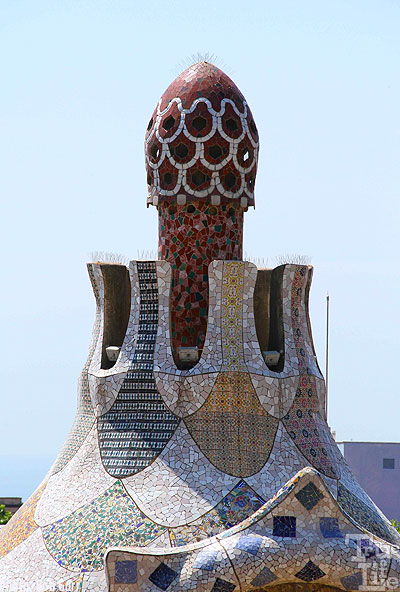 This chimney is surely a monument to Gaudi's artistic eye