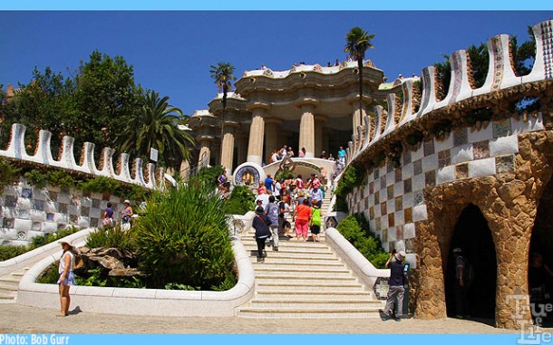 The picturesque entrance to Parc Guell