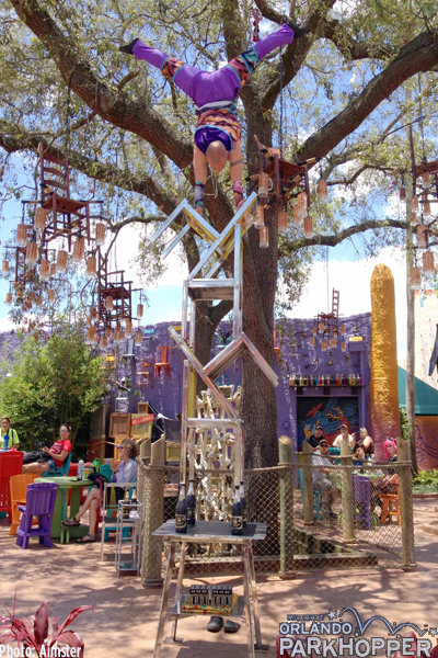 Acrobat defying gravity in Pantopia