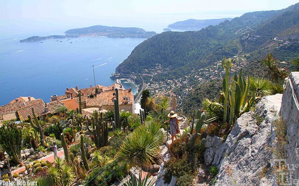 The Eze peak provides a dramatic sea vista with the Magic in the distance