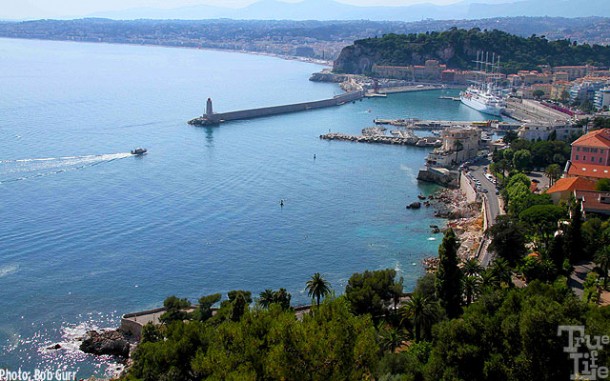 The city of Nice with it's small port is just west of Villefranche