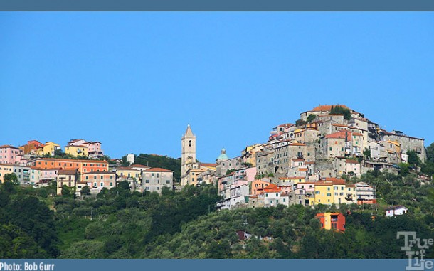 Older parts of Eze are seen as fort-like structures on a steep hill