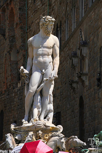 Neptune is a prominent statue in the Piazza della Signoria