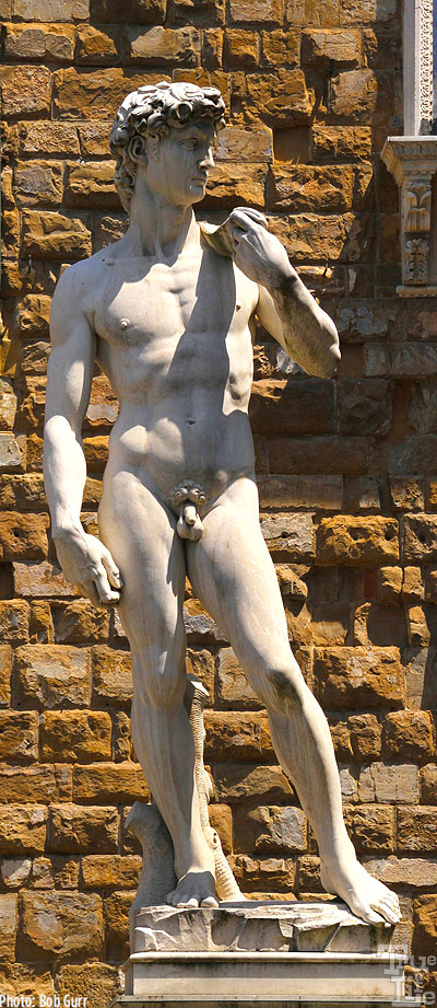 Probably the most recognizable statue is Michelangelo's David