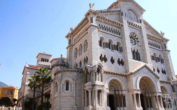 The Cathedral of Monaco, resting place of American actress Grace Kelly