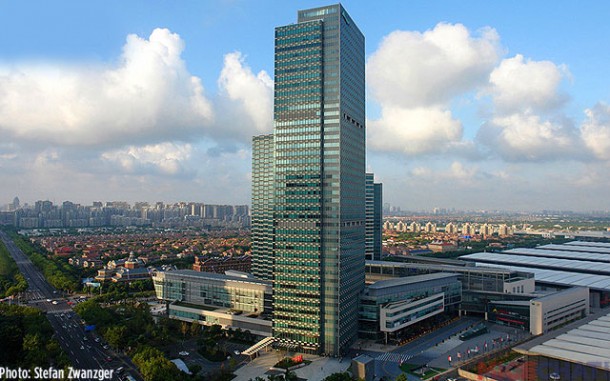 the shanghai disney city office resides inside this skyscraper