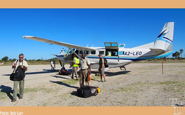 Travel between outside cities and the many camps is by Cessna Caravan