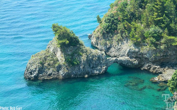 Arch Bay on the Amalfi Coast of the Tyrrhenian Sea.