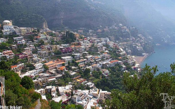 While Positano is on the coast, there is little space for beach access.