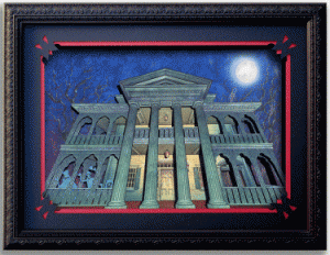 Haunted Mansion Framed Paper Sculpture ~ Dave Avanzino