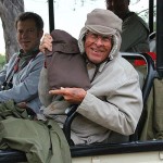 Bob’s toasty cloth covered hot water bottle and flannel poncho