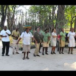 Land Rovers pass thru deep water swamps with ease