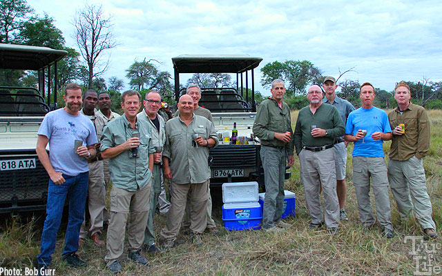 Cocktail hour enjoyed by the Okavango explorers