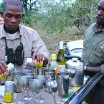The Banoka rangers prepare the gin and tonics for everyone