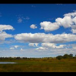 Bob’s daily view from his tent porch – skies are different every day