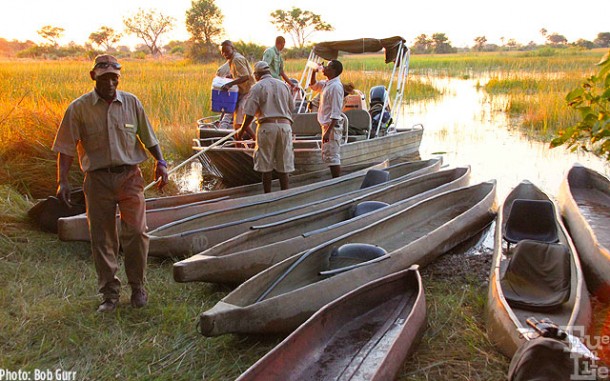 Mokoro canoe expeditions just before sunset were Bob's favorite times 