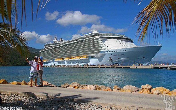 Allure docked at the private Labadee Recreation Park in Haiti.